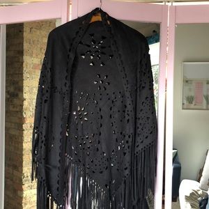 Bebe suede poncho/wrap